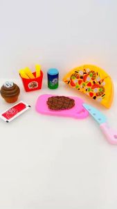 Đồ chơi túi bánh pizza mini 14 chi tiết cho bé thích nấu ăn nhà bếp cắt thái trái cây hoa quả đồ chơi nhập vai C207B