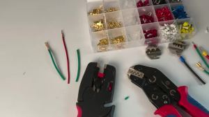 SN-68B Ratchet Crimping Pliers Set with 2 Jaws & 715PCS Terminals Professional Wire Crimper Tool Kit for Electrical Wiring 58BS
