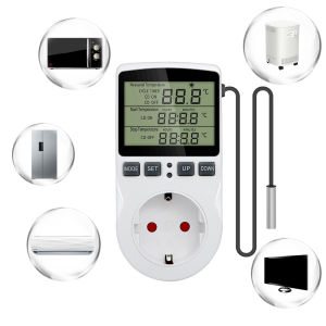 Temperature Controller Socket Outlet Heater Cooler Pad Timer US UK EU Plug with backlight