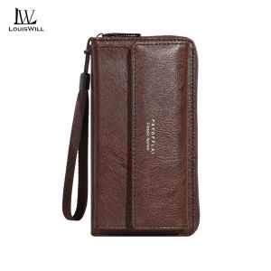 LouisWill Mens Long Wallet Soft PU Long Wallet Multi-Functional Wallet Large Capacity Purse Multi-Card Position ID Credit Cards Holders Coin Pouch PU Leather Coin Bag Business Wallets