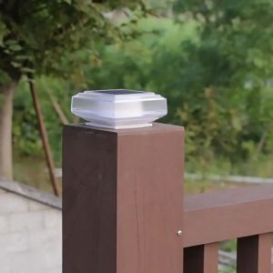 Solar LED Lights Outdoor Lights Square Column Lamp Smart Light Sensor Switches Ideal for Courtyards and Hallways