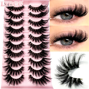 Mi Giả 5D Mềm Mại Tự Nhiên Kiểu Mắt Mèo 1/10 Đôi Chân Trong Suốt Giả Lông Chồn Dày Mềm Xoăn Dạng Dải Làm Thủ Công Tự Làm