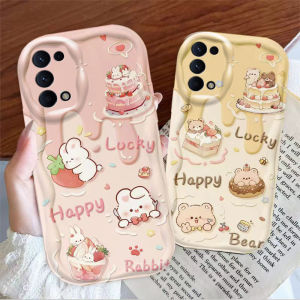 Cute Rabbit Silicone Phone Case Full Cover Protection for OPPO Reno5 Reno5 pro Simple Design Animal Pattern Eco-Friendly
