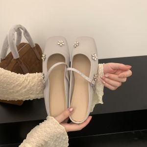 Bling Rhinestone Flower Decorated Summer Slippers
