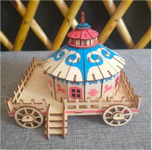 Đồ Chơi Lắp Ráp Khối Xây Dựng Mô Hình Thủ Công DIY Đồ Chơi Giáo Dục Cho Trẻ Em Đồ Thủ Công Mỹ Nghệ Mô Hình Nhà Mông Cổ Đồ Chơi Mô Hình Du Lịch Đồng Bằng