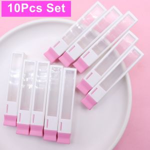 5/10Pcs New Design Pink Storage Box Plastic Empty Packaging Tubes for Grinding Heads with a 2.35mm Bore Diameter.