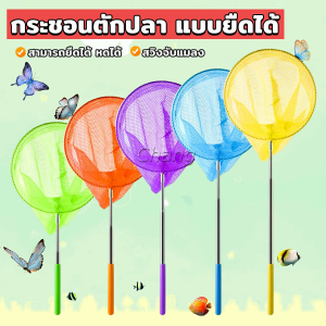 Chang ตาข่ายจับผีเสื้อด้ามจับยืดได้ หรือ จับปลา เพื่อการเรียนรู้สำหรับเด็ก Fishing Net