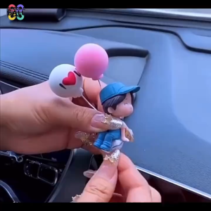 Car Decoration Cute Cartoon Couples Action Figure Figurines Balloon Ornament Auto Interior Dashboard