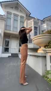 Celana Panjang Wanita / Celana OOTD Boyfriend Kantoran Polos 558 Jessie Collection