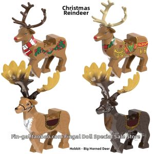 Retro Style Fantasy Elf Guard & Reindeer Toys