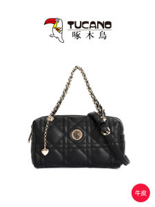 Elegant Womens Crossbody Handbag Soft Leather Diamond Grid Pattern TUCANO Brand Fashionable Shoulder Bag for Ladies