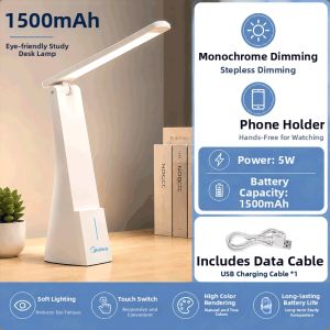 Midea | Eye-protective Portable Desk Lamp for Student Study with Long Battery Life