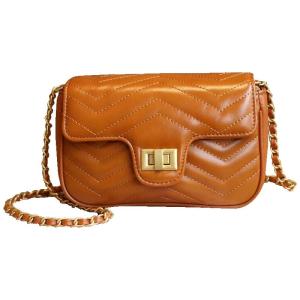SIFULUN | Chic Soft Leather Small Square Bag with Gold Ball