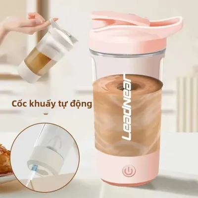 Cốc Trộn Bột Protein Điện Tử Bình Lắc Tự Động Sạc USB Máy Pha Sữa Cà Phê Phụ Kiện Nhà Bếp