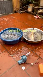 Máy sủi thổi khí oxy 18W Resun MPQ-902 chạy bình ắc quy 12V máy sục khí oxi hồ cá máy sủi oxy