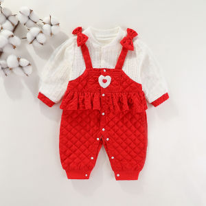 badiya baby | Princess Fake Two-Piece Baby Bodysuit
