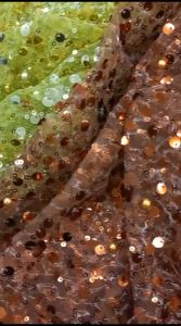 Kain Sequin Swarovski Payet Premium Bahan Gaun Kebaya Mewah Meteran