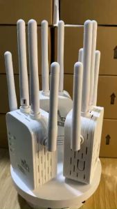 Kích sóng Wifi 4 râu kiểu mới 2024 tốc độ truyền sóng tối đa 1200Mbs - Thu sóng wifi băng tần 5Ghz hoặc 2.4Ghz 1 cổng LAN và 1 cổng WAN kết nối tối đa 10 thiết bị phát ra wifi mới độc lập có băng tầng 5Ghz Wifi 6(802.11ax) Wifi 6(802.11ac)