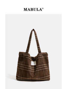 MABULA | Large Capacity Checkered Tote Bag