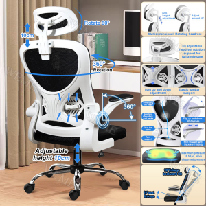 Ergonomics chair Gaming Chair Office Chair Waist Support Design High Back 360° Swivel 10cm Height Adjustable Slide Armrest Comfortable Breathable Home/Meeting Room Mesh Decompression Gaming Computer Chair