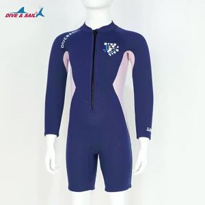 2.5MM Neoprene Girls Swimsuit short Swimwear Snorkeling Surf Swimming diving suit wetsuit