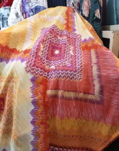 Bahan Kain Sifon Seruty Motif Bunga Premium Harga 05m