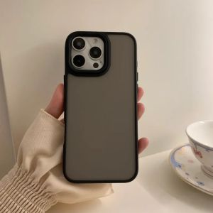 szhaiyu | Luxury Transparent Skin-Feel Matte Phone Case For iPhone 18 17 Pro Max 16 15 14 13 Solid Color Shockproof Protect Back Cover