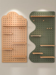 Key Holding Wall Shelf Coat Hanger Wood