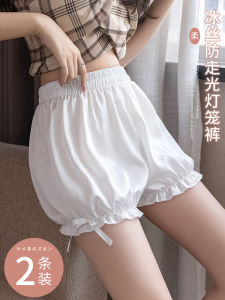 กางเกงรักษาความปลอดภัยสตรีสําหรับฤดูร้อนน้ําหนักเบากางเกงฐานแจ๊กเก็ตป้องกันแสงพร้อมกางเกงขาสั้นโคมไฟ JK ดีไซน์ไม่กลิ้ง