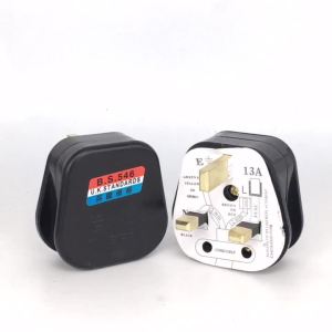 High Quality Black/White 3 Pin UK Mains Top Plug 13A Appliance Power Socket Fuse Adapter HouseholdBritish plug assembly type BK