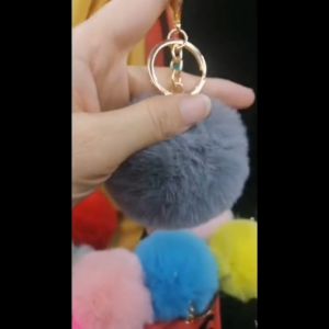 FinDee พวงกุญแจ จี้ลูกบอลหางกระต่ายน้อยน่ารัก สําหรับห้อยกระเป๋านักเรียน ขนาด 8cm Keychains