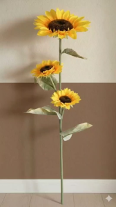 ดอกทานตะวัน ต้นดอกทานตะวัน 1 ต้น 3 ดอก ขนาดดอก มีเล็ก กลาง และใหญ่ รุ่น 4227