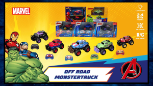 Marvel - Original 2.4GHz Hulk America Full-Function Remote Control Off-Road Monster Truck w/ Light & USB Charging