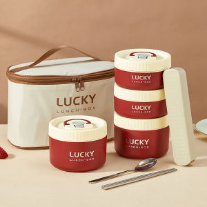 WORTHBUY 304 Stainless Steel Thermal Lunch Box With Handle Microwave Heatable Fruit Salad Food Container For Students Adult