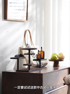 Bamboo Desktop Shelf cup holder storage rack Multi-layer Shelf Cup Coffee Bar Trape For Home Office Tea cup rack