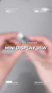 Đầu Chuyển Đổi Sạc Type-C Sang Cổng L 35W Njoy Màn Hình Led Cho Điện Thoại i.Ph 17 Pro Max 12 13 14 15 16