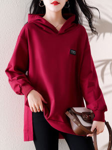 ทันสมัย หลวม แขนยาว มีฮู้ด เสื้อยืด ผู้หญิง ฤดูใบไม้ร่วง ฤดูหนาว ลำลอง ใส่สบาย พลัสไซส์ เสื้อสเว็ตเชิ้ต เสื้อผ้าชั้นในของผู้หญิง