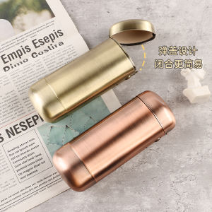 E88 Plated Iron Metal Portable Eyeglasses Storage Box with Hinged Lid Compact Anti-pressure Myopia Glasses Organizer