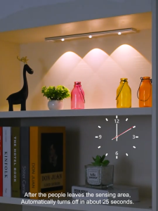 12 to 80cm Motion Sensor Cabinet Light LED Strip USB Rechargeable Lighting Lamp for Home and Office