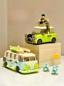 JAKI Educational Cartoon Mini Car Building Blocks Toy for Boys And Girls Birthday Gift Intelligence Development Plastic Model Kit