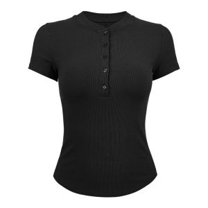 Lanwen | Áo Thun Thể Thao Cổ Henley Thoáng Khí