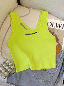 Áo Ba Lỗ Không Tay Ôm Vừa Vặn Phong Cách Pháp Thời Trang Thường Ngày Đa Năng Áo Ba Lỗ Nhỏ Gợi Cảm Ngọt Ngào Cay Nồng Áo Len Dệt Kim