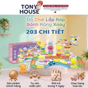 Đồ Chơi Lắp Ráp Bánh Răng Xoay 83/135/203 Chi Tiết Chuyển Động Thông Minh Giúp Bé Phát Triển Tư Duy