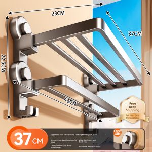 Suction Towel Rack Bathroom Storage