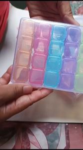 Box 28 Sekat Bening warnawarni box manik manik mute serbaguna