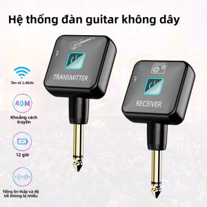 Hệ Thống Phát Thu Không Dây 2.4GHz Cho Guitar Với 4 Kênh Tín Hiệu Dành Cho Guitar Điện Bass Và Các Nhạc Cụ Khác