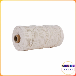 Amoki Cotton Rope Colorful Rope Twisted Twine for Handmade Rope DIY Craft Gift Wrap 100m Length