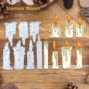 Original Retro Burning เทียนตัดโลหะตาย Scrapbooking ตกแต่งลายนูน