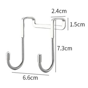 Bathroom Shower Door Back Hook Stainless Steel Over Glass Door Shower Towel Rack S-Shape Bathroom Bathrobe Hanger Holder Hooks