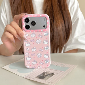 Sanrio | Ốp Điện Thoại iPhone 16 Pro 15 17 Pro Max Chống Sốc Toàn Màn Hình Chất Liệu Silicon Lỏng 3D Sanrio Pink Star KT Mềm Mại Bảo Vệ Toàn Diện